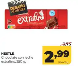 Alimerka NESTLÉ Chocolate con leche extrafino oferta