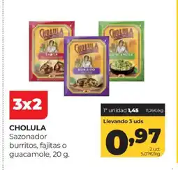 Alimerka CHOLULA Sazonador burritos, fajitas guacamole oferta