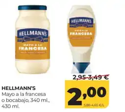 Alimerka HELLMANN'S Mayo a la francesa o bocabajo oferta