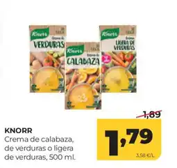 Alimerka KNORR Crema de calabaza, de verduras o ligera de verduras oferta