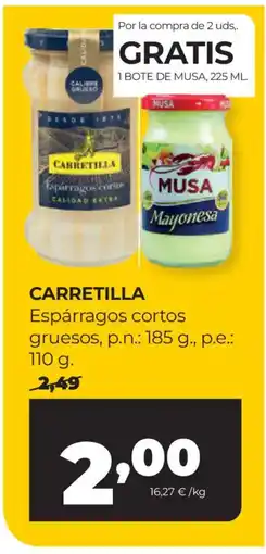 Alimerka CARRETILLA Espárragos cortos gruesos oferta