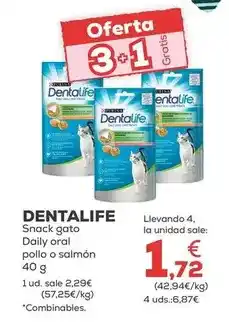 Kiwoko Dentalife - snack gato daily oral pollo o salmon oferta