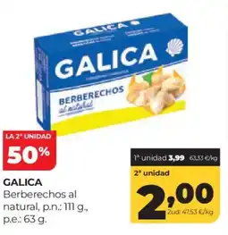 Alimerka GALICA Berberechos al natural oferta
