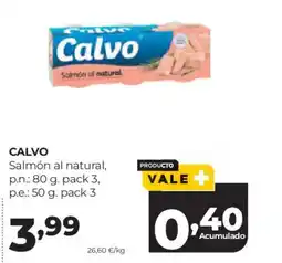 Alimerka CALVO Salmón al natural oferta