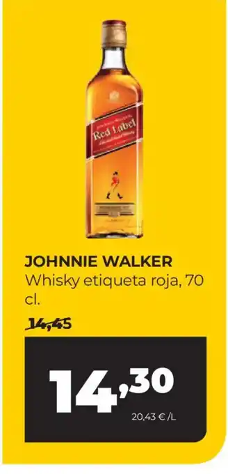 Alimerka JOHNNIE WALKER Whisky etiqueta roja oferta