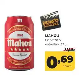Alimerka MAHOU Cerveza 5 estrellas oferta
