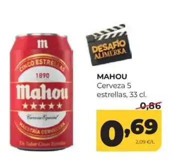 Alimerka MAHOU Cerveza 5 estrellas oferta