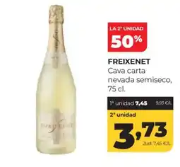 Alimerka FREIXENET Cava carta nevada semiseco oferta