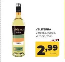 Alimerka VELITERRA Vino d.o. rueda, verdejo oferta