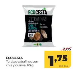 Alimerka ECOCESTA Tortitas extrafinas con chía y quinoa oferta