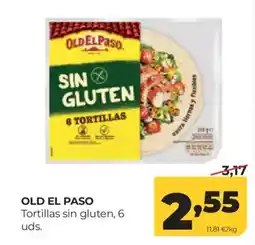 Alimerka OLD EL PASO Tortillas sin gluten oferta