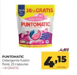 Alimerka PUNTOMATIC Detergente fusión floral, 22 capsulas oferta