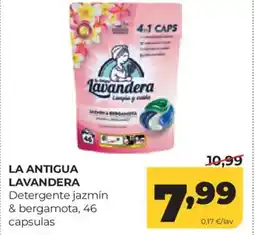 Alimerka LA ANTIGUA LAVANDERA Detergente jazmín & bergamota, 46 capsulas oferta