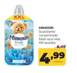 Alimerka MIMOSÍN Suavizante concentrado fresh azul vital, 105 lavados oferta