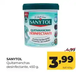 Alimerka SANYTOL Quitamanchas desinfectante oferta
