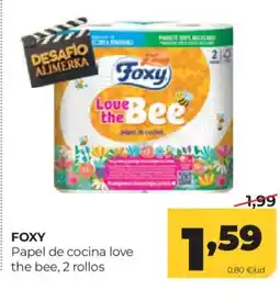 Alimerka FOXY Papel de cocina love the bee, 2 rollos oferta