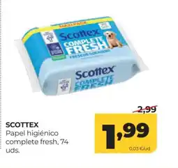 Alimerka SCOTTEX Papel higiénico complete fresh oferta