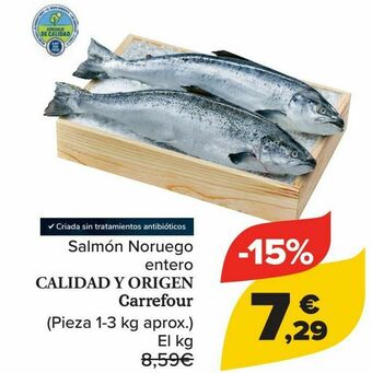Carrefour Salmón noruego entero carrefour oferta