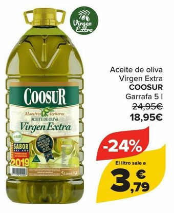 Carrefour Aceite de oliva virgen extra coosur oferta
