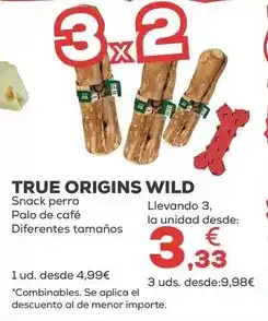 Kiwoko True origins - snack perro palo de cafe oferta