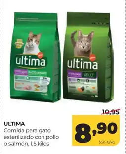 Alimerka ULTIMA Comida para gato esterilizado con pollo o salmón oferta