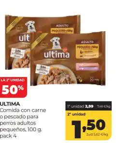 Alimerka ULTIMA Comida con carne o pescado para perros adultos pequeños oferta