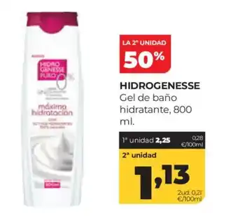 Alimerka HIDROGENESSE Gel de baño hidratante oferta