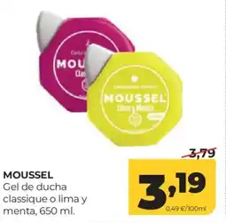 Alimerka MOUSSEL Gel de ducha classique o lima y menta oferta