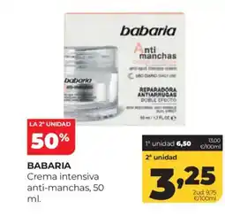 Alimerka BABARIA Crema intensiva anti-manchas= oferta