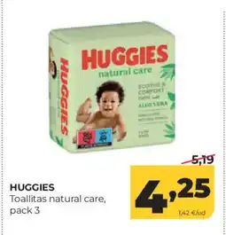 Alimerka HUGGIES Toallitas natural care oferta
