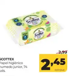 Alimerka SCOTTEX Papel higiénico humedo junior oferta