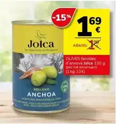 Supermercados Charter Jolca - olives farcides d'anxova oferta