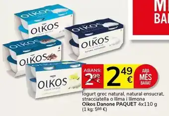 Danone - iogurt grec natural natural ensucrat, stracciatella o limon oikos