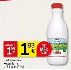 Supermercados Charter La asturiana - llet sencera oferta