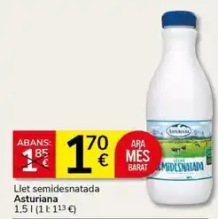 Supermercados Charter La asturiana - llet semidesnatada oferta