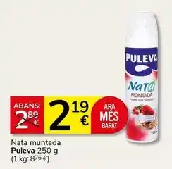 Supermercados Charter Puleva - nata mantada oferta