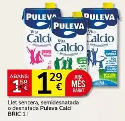 Supermercados Charter Puleva - llet sencera, semidesnatada o desnatada calci oferta