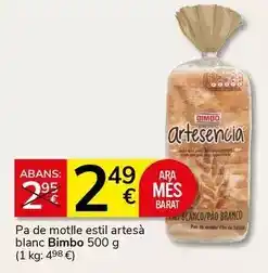 Supermercados Charter Bimbo - pa de motlle estil artesà oferta
