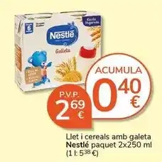 Supermercados Charter Nestlé - llet i cereals amb galeta oferta