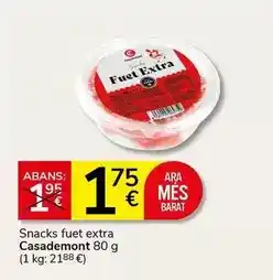Supermercados Charter Casademont - snacks fuet extra oferta