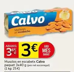 Supermercados Charter Calvo - musclos en escabetx oferta