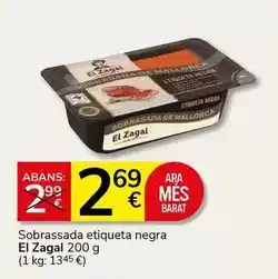 Supermercados Charter El zagal - sobrassada etiqueta negra oferta