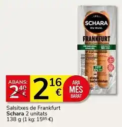 Supermercados Charter Schara - salsitxes de frankfurt oferta