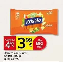 Supermercados Charter Krissia - barretes de surimi oferta