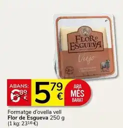 Supermercados Charter Flor de esgueva - formatge d'ovella vell oferta
