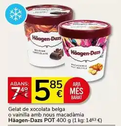 Supermercados Charter Häagen-dazs - gelat de xocolata belga o vainilla amb nous macadamia oferta