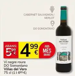 Supermercados Charter Viñas del vero - vi negre roure do somontano oferta