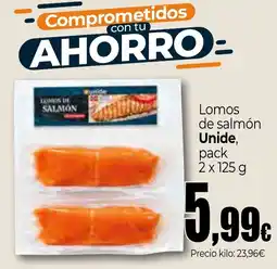Unide Supermercados UNIDE Lomos de salmón oferta