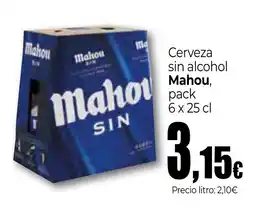 Unide Supermercados MAHOU Cerveza sin alcohol oferta