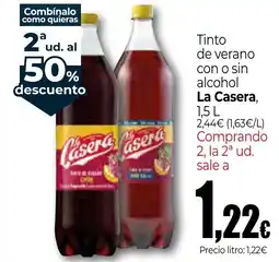 Unide Supermercados LA CASERA Tinto de verano con o sin alcohol oferta